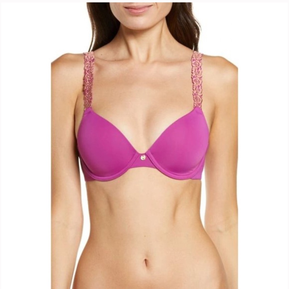 NATORI Rose Dream Custom Coverage UW T-Shirt Bra Purple 32G